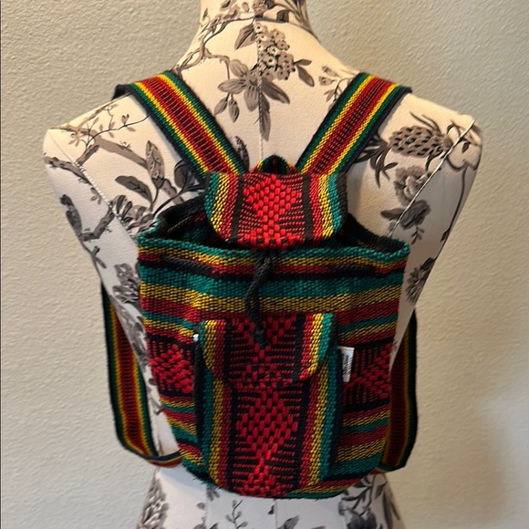Colorful Mexican Embroidered Mini Backpack - Picture 2 of 6